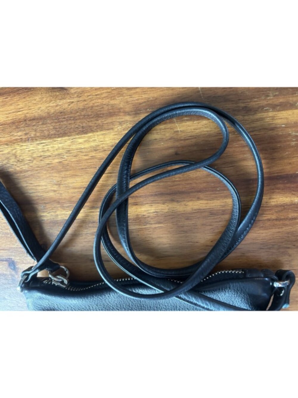 Rough And Tumble Small Black Crossbody Purse Leather Bag - Picture 3 of 11